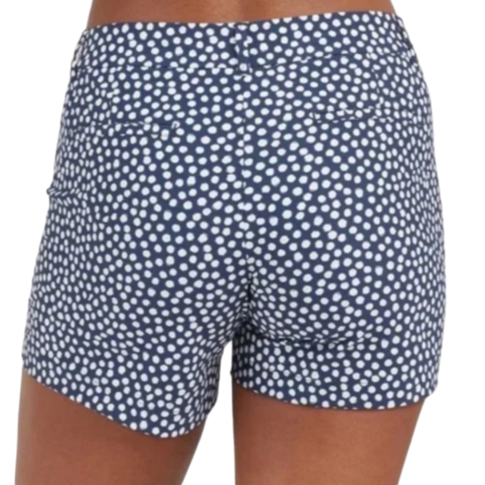 SPANX  Women's Navy Polka Dot Sunshine 4” Shorts‎ Size Medium style 5021…